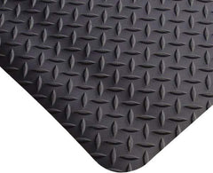 PRO-SAFE - 4' Long x 2' Wide, Dry Environment, Anti-Fatigue Matting - Black, Vinyl with Vinyl Sponge Base, Beveled on 4 Sides - A1 Tooling