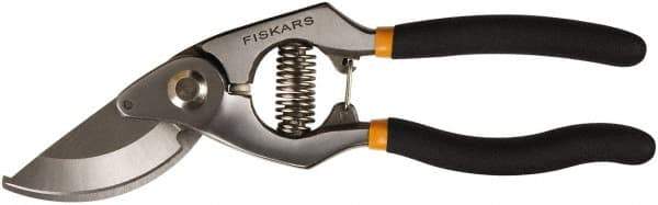 Fiskars - By-Pass Pruner - 3/4" Long Steel Blade, 5-1/2" Long Comfort Hand Grip Handle - A1 Tooling