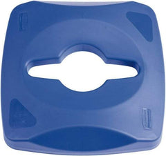 Rubbermaid - Square Lid for Use with 23 Gal Square Recycle Containers - Blue, Plastic, For Untouchable Trash Cans - A1 Tooling