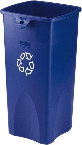 Rubbermaid - 23 Gal Blue Square Recycling Container - Plastic, 30" High x 16-1/2" Long x 15-1/2" Wide - A1 Tooling