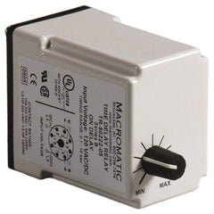 Macromatic - 8 Pin, Multiple Range DPDT Time Delay Relay - 10 Contact Amp, 24 VAC/VDC, Knob - A1 Tooling