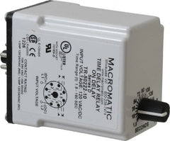 Macromatic - 8 Pin, Multiple Range DPDT Time Delay Relay - 10 Contact Amp, 120 VAC/VDC, Knob - A1 Tooling