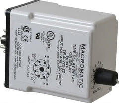 Macromatic - 8 Pin, 10 min Delay, Multiple Range DPDT Time Delay Relay - 10 Contact Amp, 120 VAC/VDC, Knob - A1 Tooling