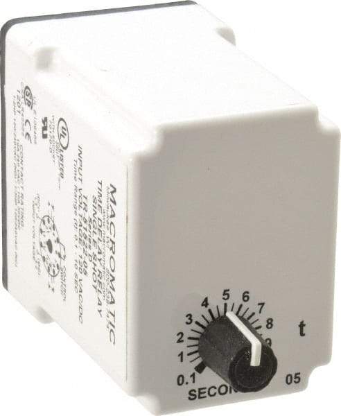 Macromatic - 11 Pin, Multiple Range DPDT Time Delay Relay - 10 Contact Amp, 120 VAC/VDC, Knob - A1 Tooling