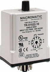 Macromatic - 11 Pin, Multiple Range DPDT Time Delay Relay - 10 Contact Amp, 120 VAC/VDC, Knob - A1 Tooling