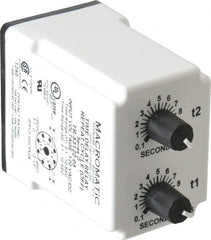 Macromatic - 8 Pin, Multiple Range DPDT Time Delay Relay - 10 Contact Amp, 120 VAC/VDC, Knob - A1 Tooling