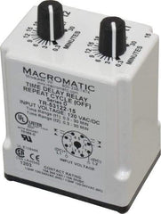 Macromatic - 8 Pin, 30 min Delay, Multiple Range DPDT Time Delay Relay - 10 Contact Amp, 120 VAC/VDC, Knob - A1 Tooling