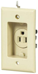 Cooper Wiring Devices - 125 VAC, 15 Amp, 5-15R NEMA Configuration, White, Specification Grade, Self Grounding Single Receptacle - 1 Phase, 2 Poles, 3 Wire, Tamper Resistant - A1 Tooling