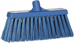 Vikan - 12" Heavy Duty Synthetic Push Broom - 4" Bristle Length, Plastic Block, European Threaded Handle Connection - A1 Tooling