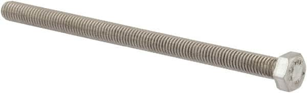 Value Collection - M5x0.80mm Metric Coarse, 80mm Length Under Head Hex Head Cap Screw - Fully Threaded, Grade 18-8 & Austenitic A2 Stainless Steel, Uncoated, 8mm Hex - A1 Tooling