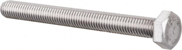 Value Collection - M8x1.25mm Metric Coarse, 80mm Length Under Head Hex Head Cap Screw - Fully Threaded, Grade 18-8 & Austenitic A2 Stainless Steel, Uncoated, 13mm Hex - A1 Tooling