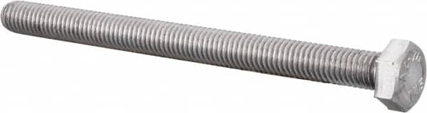 Value Collection - M8x1.25mm Metric Coarse, 100mm Length Under Head Hex Head Cap Screw - Fully Threaded, Grade 18-8 & Austenitic A2 Stainless Steel, Uncoated, 13mm Hex - A1 Tooling