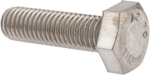 Value Collection - M10x1.50mm Metric Coarse, 35mm Length Under Head Hex Head Cap Screw - Fully Threaded, Grade 18-8 & Austenitic A2 Stainless Steel, Uncoated, 17mm Hex - A1 Tooling