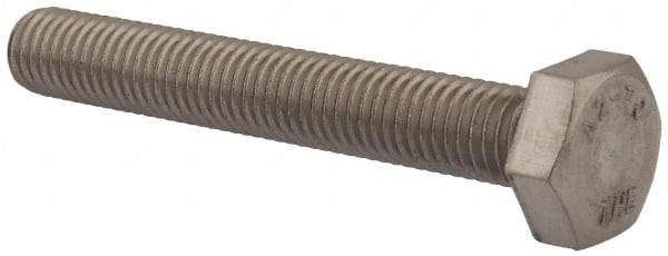 Value Collection - M10x1.50mm Metric Coarse, 70mm Length Under Head Hex Head Cap Screw - Fully Threaded, Grade 18-8 & Austenitic A2 Stainless Steel, Uncoated, 17mm Hex - A1 Tooling