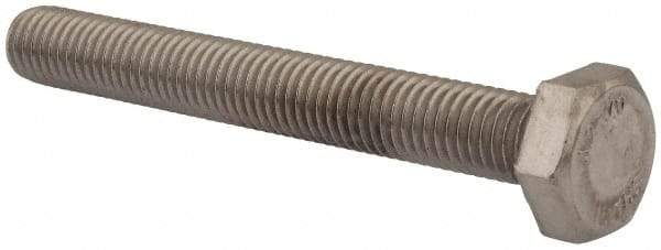 Value Collection - M10x1.50mm Metric Coarse, 80mm Length Under Head Hex Head Cap Screw - Fully Threaded, Grade 18-8 & Austenitic A2 Stainless Steel, Uncoated, 17mm Hex - A1 Tooling