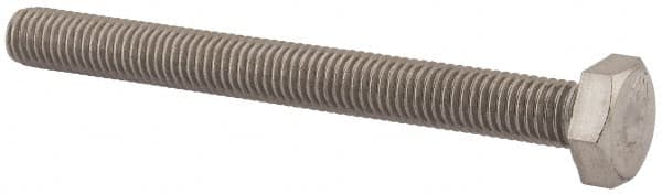 Value Collection - M10x1.50mm Metric Coarse, 100mm Length Under Head Hex Head Cap Screw - Fully Threaded, Grade 18-8 & Austenitic A2 Stainless Steel, Uncoated, 17mm Hex - A1 Tooling