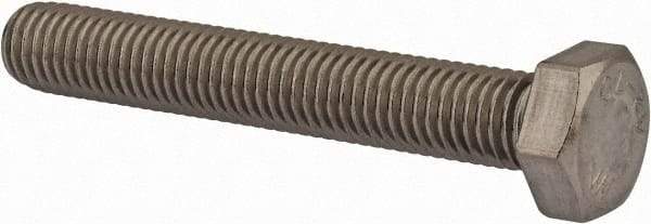 Value Collection - M12x1.75mm Metric Coarse, 80mm Length Under Head Hex Head Cap Screw - Fully Threaded, Grade 18-8 & Austenitic A2 Stainless Steel, Uncoated, 19mm Hex - A1 Tooling