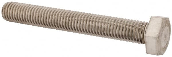 Value Collection - M12x1.75mm Metric Coarse, 90mm Length Under Head Hex Head Cap Screw - Fully Threaded, Grade 18-8 & Austenitic A2 Stainless Steel, Uncoated, 19mm Hex - A1 Tooling