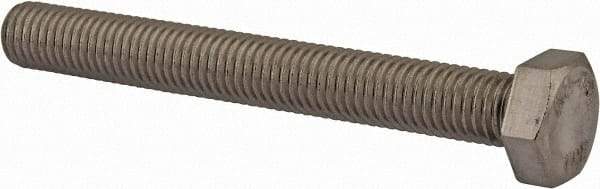 Value Collection - M12x1.75mm Metric Coarse, 100mm Length Under Head Hex Head Cap Screw - Fully Threaded, Grade 18-8 & Austenitic A2 Stainless Steel, Uncoated, 19mm Hex - A1 Tooling