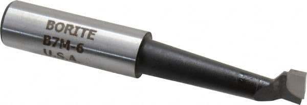 Borite - 7/16" Min Bore Diam, 1-11/16" Max Bore Depth, 1/2 Shank Diam, Boring Bar - Right Hand Cut, Carbide-Tipped, Black Oxide Finish - Exact Industrial Supply