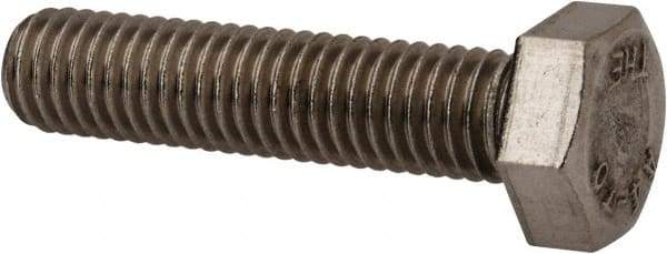 Value Collection - M8x1.25mm Metric Coarse, 35mm Length Under Head Hex Head Cap Screw - Fully Threaded, Grade 316 & Austenitic A4 Stainless Steel, Uncoated, 13mm Hex - A1 Tooling