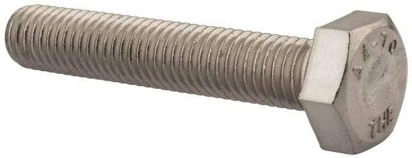 Value Collection - M10x1.50mm Metric Coarse, 55mm Length Under Head Hex Head Cap Screw - Fully Threaded, Grade 316 & Austenitic A4 Stainless Steel, Uncoated, 17mm Hex - A1 Tooling