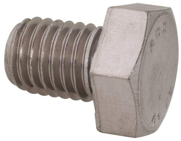 Value Collection - M12x1.75mm Metric Coarse, 16mm Length Under Head Hex Head Cap Screw - Fully Threaded, Grade 316 & Austenitic A4 Stainless Steel, Uncoated, 19mm Hex - A1 Tooling