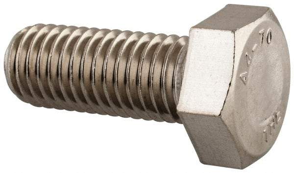 Value Collection - M12x1.75mm Metric Coarse, 30mm Length Under Head Hex Head Cap Screw - Fully Threaded, Grade 316 & Austenitic A4 Stainless Steel, Uncoated, 19mm Hex - A1 Tooling