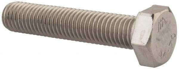 Value Collection - M12x1.75mm Metric Coarse, 60mm Length Under Head Hex Head Cap Screw - Fully Threaded, Grade 316 & Austenitic A4 Stainless Steel, Uncoated, 19mm Hex - A1 Tooling