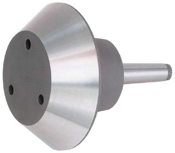 Bison - M8x1.25" Thread, 5MT Taper, Steel Lathe Pipe Head Point Shank - 9.51" OAL, 3,200 Max RPM, Compatible with Live Centers - A1 Tooling