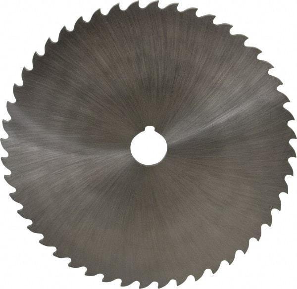 Value Collection - 8" Diam x 3/16" Blade Thickness x 1" Arbor Hole Diam, 48 Tooth Slitting and Slotting Saw - Arbor Connection, Right Hand, Uncoated, High Speed Steel, Concave Ground, Contains Keyway - A1 Tooling