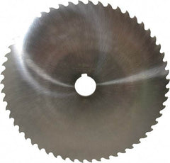 Value Collection - 10" Diam x 3/16" Blade Thickness x 1-1/4" Arbor Hole Diam, 56 Tooth Slitting and Slotting Saw - Arbor Connection, Right Hand, Uncoated, High Speed Steel, Concave Ground, Contains Keyway - A1 Tooling