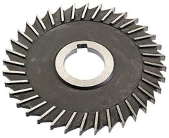 Keo - 4" Blade Diam x 1/4" Blade Thickness, 1" Hole, 36 Teeth, High Speed Steel Side Chip Saw - Straight Tooth, Arbor Connection, Right Hand Cut, Uncoated, with Keyway - A1 Tooling