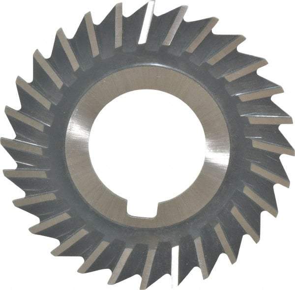 Value Collection - 2-1/2" Blade Diam x 1/16" Blade Thickness, 1" Hole, 28 Teeth, High Speed Steel Side Chip Saw - Straight Tooth, Arbor Connection, Right Hand Cut, Uncoated, with Keyway - A1 Tooling