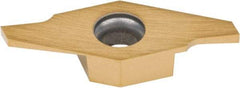 Tungaloy - 100JVGR F Grade J740, 1mm Cutting Width Carbide Grooving Insert - 5.5mm Max Depth of Cut, Right Hand, TiN Finish - A1 Tooling