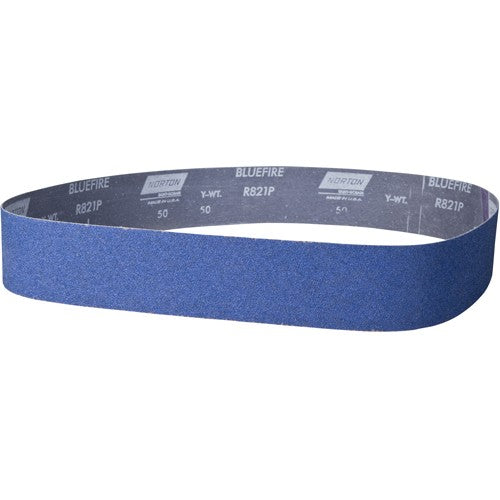 ‎2-1/2″ × 48″ NorZon Plus R821 Narrow Belt 50 Grit Zirconia Alumina - A1 Tooling