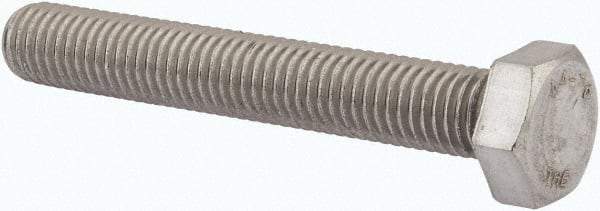 Value Collection - M12x1.75mm Metric Coarse, 80mm Length Under Head Hex Head Cap Screw - Fully Threaded, Grade 316 & Austenitic A4 Stainless Steel, Uncoated, 19mm Hex - A1 Tooling