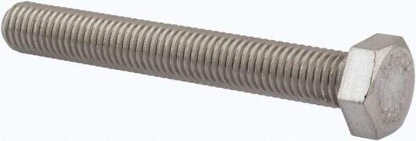 Value Collection - M12x1.75mm Metric Coarse, 90mm Length Under Head Hex Head Cap Screw - Fully Threaded, Grade 316 & Austenitic A4 Stainless Steel, Uncoated, 19mm Hex - A1 Tooling