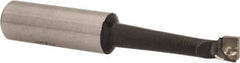 Made in USA - 5/16" Min Bore Diam, 1-1/2" Max Bore Depth, 1/2 Shank Diam, Boring Bar - Right Hand Cut, Carbide-Tipped, Bright Finish - Exact Industrial Supply