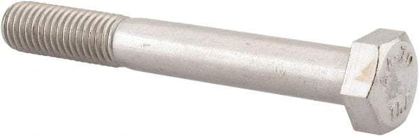 Value Collection - M12x1.75mm Metric Coarse, 90mm Length Under Head Hex Head Cap Screw - Partially Threaded, Grade 316 & Austenitic A4 Stainless Steel, Uncoated, 19mm Hex - A1 Tooling