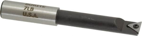 Borite - 7/16" Min Bore Diam, 3-5/8" OAL, 1/2" Shank Diam, 7LB Indexable Boring Bar - 2-1/8" Max Bore Depth, TT 221 Insert, Screw Holding Method - A1 Tooling