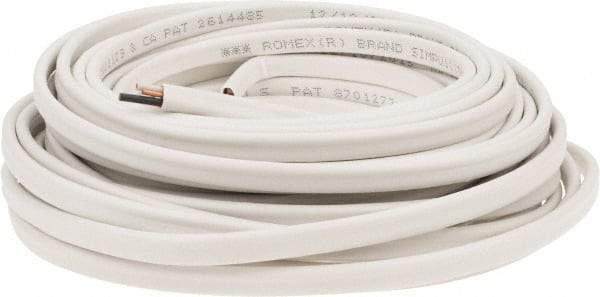 Southwire - NM-B, 14 AWG, 15 Amp, 50' Long, Solid Core, 1 Strand Building Wire - White, PVC Insulation - A1 Tooling