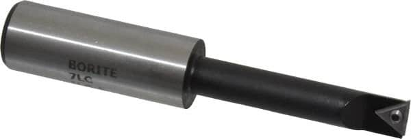 Borite - 7/16" Min Bore Diam, 4-1/4" OAL, 3/4" Shank Diam, 7LC Indexable Boring Bar - 2-1/4" Max Bore Depth, TT 221 Insert, Screw Holding Method - A1 Tooling