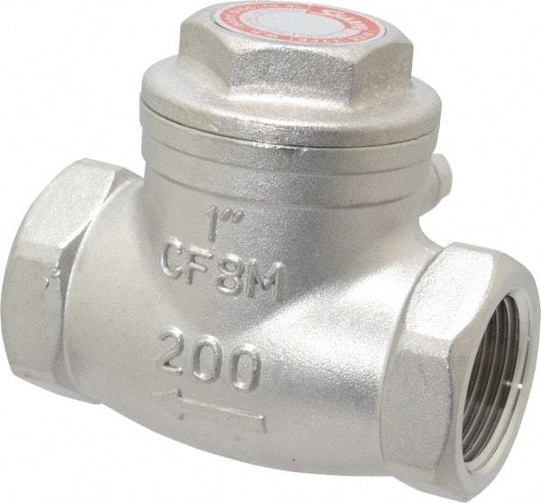 Sharpe Valves - 1" Stainless Steel Check Valve - FNPT x FNPT, 200 WOG - A1 Tooling