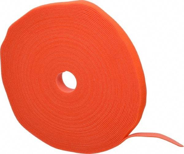 SpeedTech - 75' Long Orange Nylon & Polyethylene Hook & Loop Strap - 50 Lb Tensile Strength - A1 Tooling