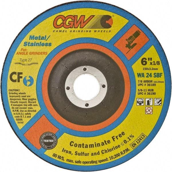 Camel Grinding Wheels - 4" 60 Grit Ceramic Cutoff Wheel - 1/32" Thick, 3/8" Arbor, 19,100 Max RPM, Use with Die Grinders - A1 Tooling