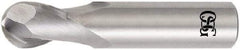 OSG - 10mm Diam, 14mm LOC, 2 Flute Solid Carbide Ball End Mill - TiAlN Finish, Single End, 51mm OAL, 51mm Shank Diam, Spiral Flute - A1 Tooling