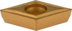 Value Collection - DPMT32.51 Grade TCN55 Carbide Turning Insert - TiN Finish, 55° Diamond, 3/8" Inscr Circle, 5/32" Thick, 1/64" Corner Radius - A1 Tooling