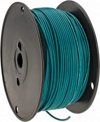 Made in USA - 18 AWG, 16 Strand, 500' OAL, Tinned Copper Hook Up Wire - Green PVC Jacket, 0.106" Diam - A1 Tooling