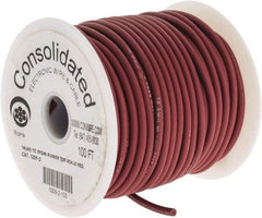 Made in USA - 18 AWG, 65 Strand, 100' OAL, Tinned Copper Hook Up Wire - Red EPDM Jacket, 0.145" Diam - A1 Tooling